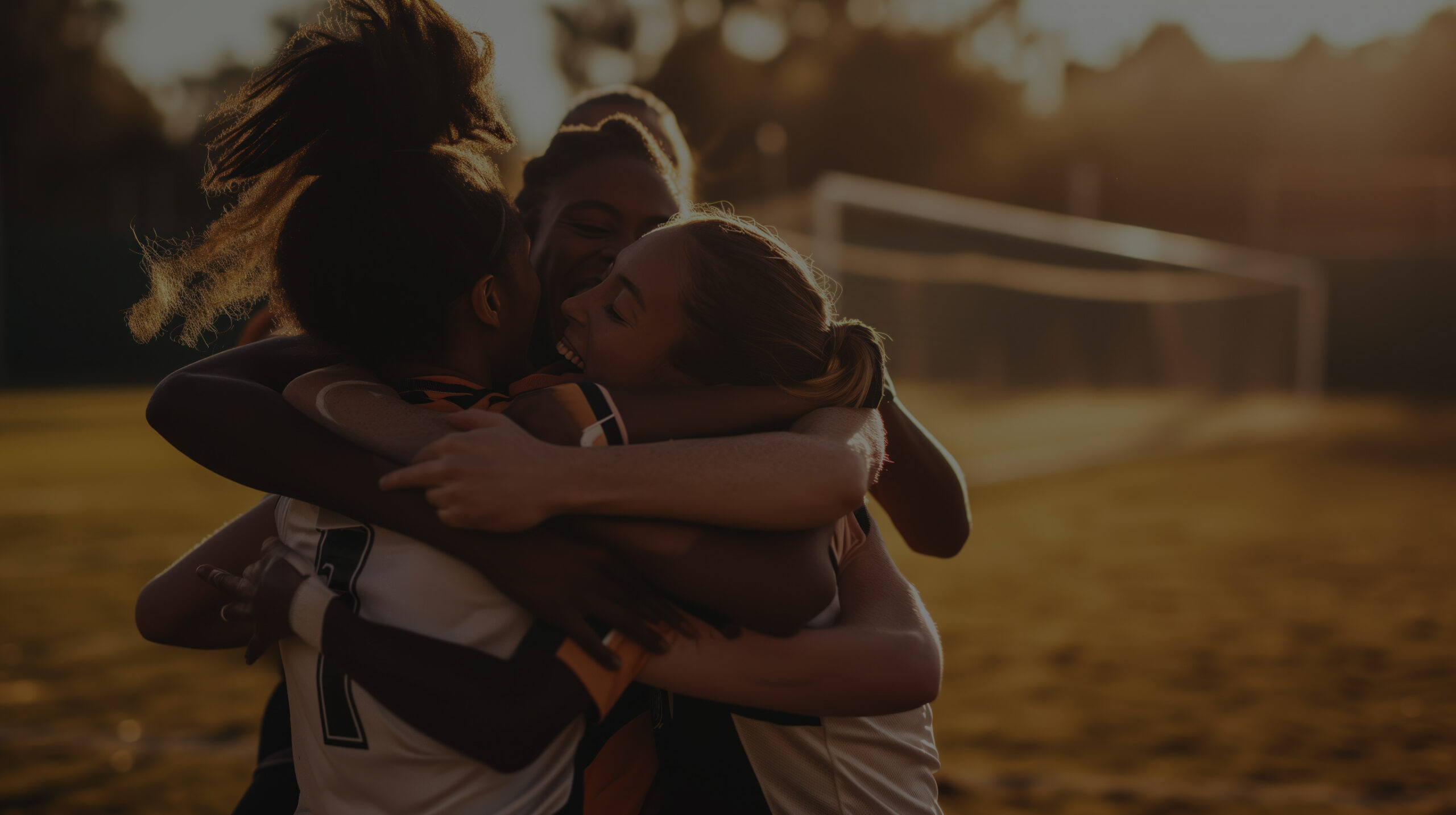 Girls hugging